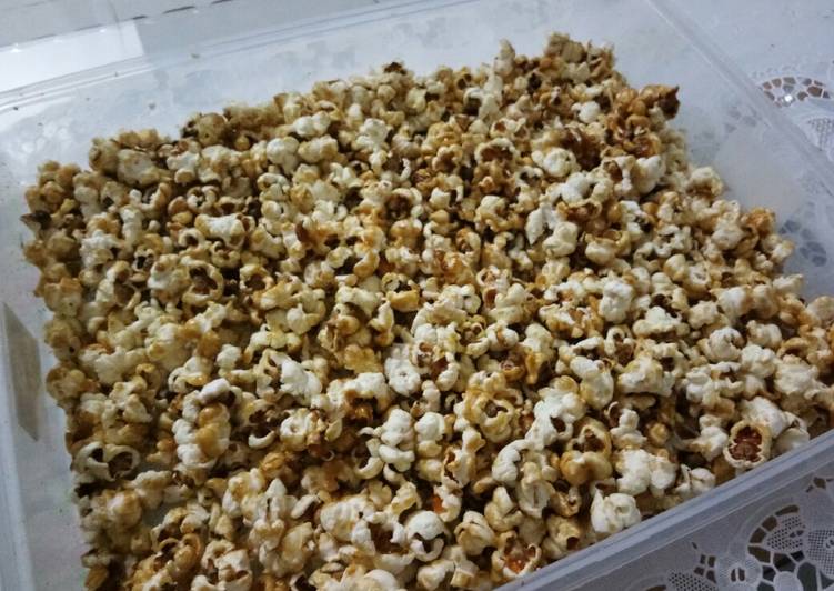 gambar untuk cara membuat Popcorn caramel tiramisu