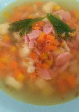 Sup Ikan Dori plus sosis