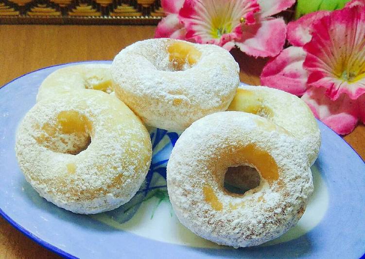 resep lengkap untuk Donat Berselimut Gula Halus No BK (Biang dan Kentang) Simpel