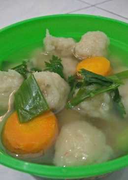 Soup bakso ikan kakap palembang