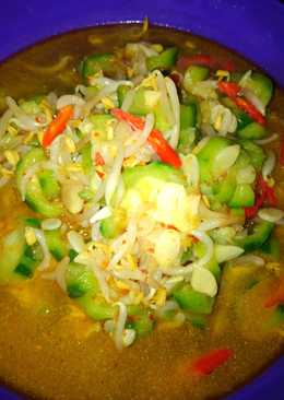 Tumis oyong dan toge kuah