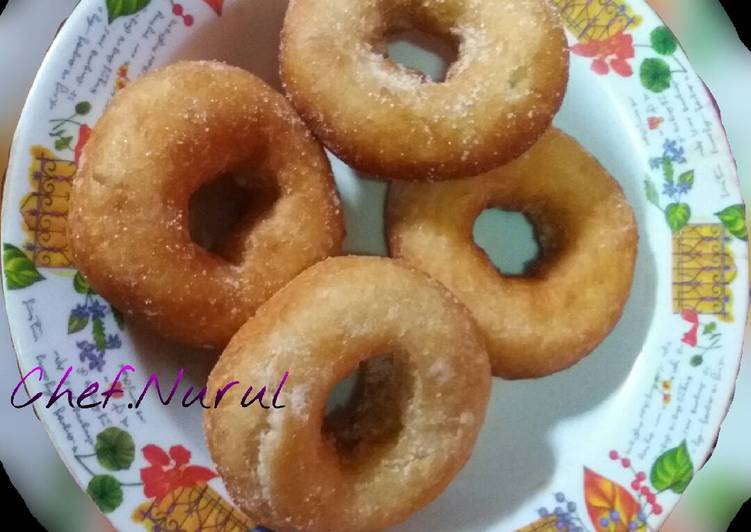 resep lengkap untuk Donat Gula Simple