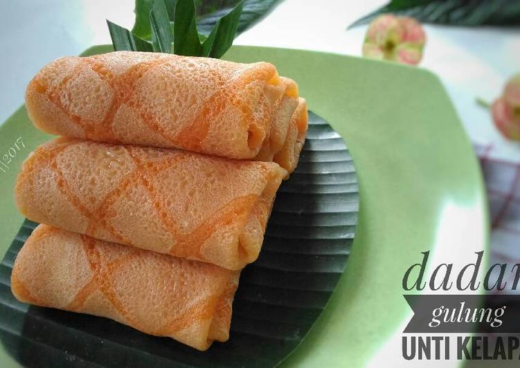 resep lengkap untuk Dadar Gulung Simple (tanpa telur & santan)