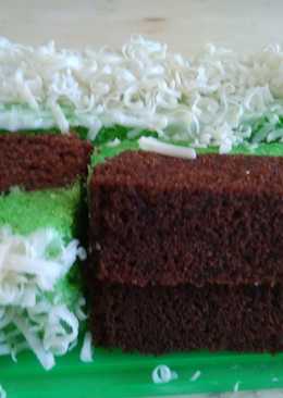 37) Brownis Pandan Coklat Kukus