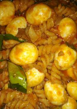 Balado makaroni telur puyuh
