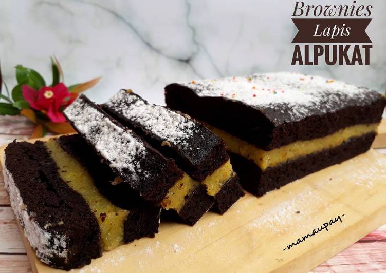 Resep Brownies Lapis Alpukat Oleh Mama Upay