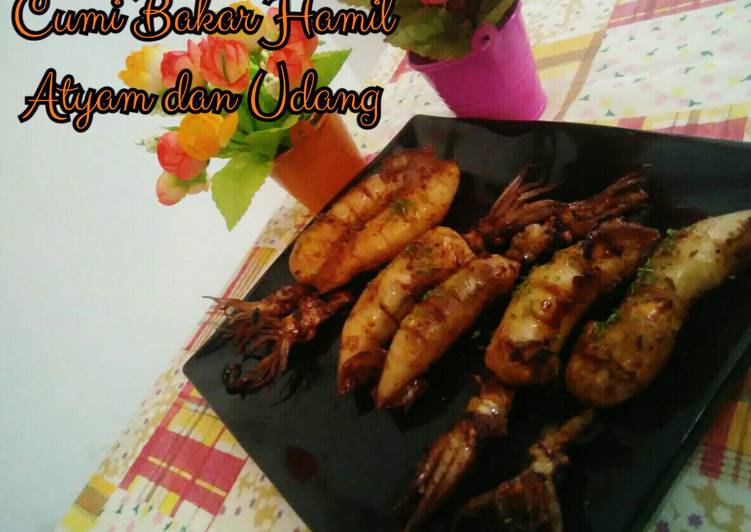 resep masakan Cumi Bakar Hamil Ayam & Udang #ketofriendly #ketofy #debm