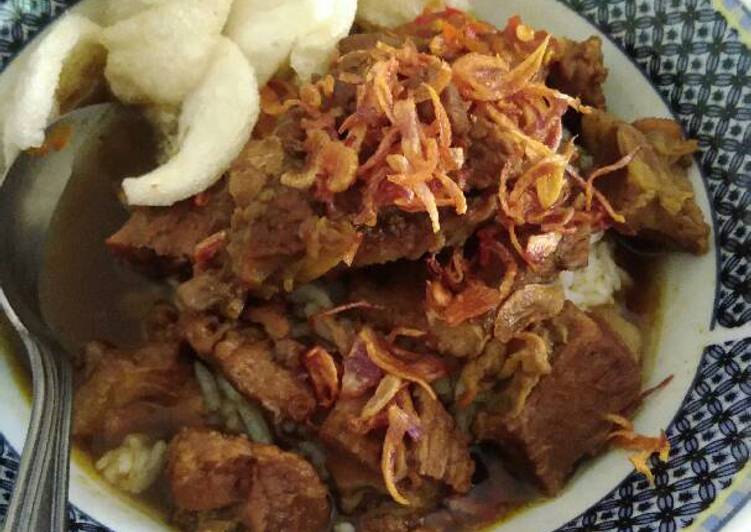 resep Rawon lezat super cepat (pake bumbu instan)