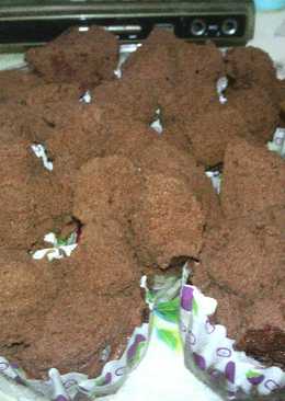 Bolu kukus mekar "brownies coklat" (tanpa SODA)