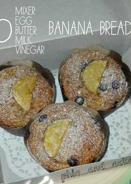 Easy Simple Banana Bread (NO mixer, egg, milk, butter, vinegar)