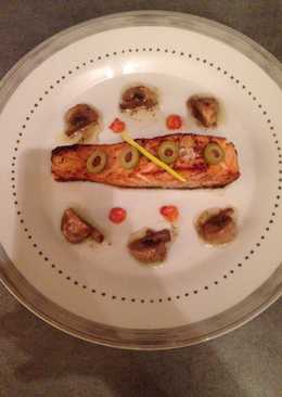 Ikan salmon sauce jamur Paris mentega keto