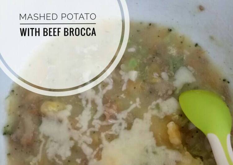 gambar untuk resep Mashed Potato with Beef Broca (Mpasi 12 bulan)