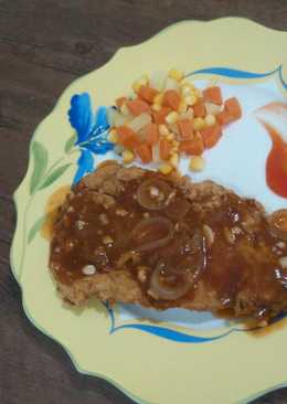 Crispy Chicken Steak w/ Barbeque Sauce *Kilat aLa BunDev