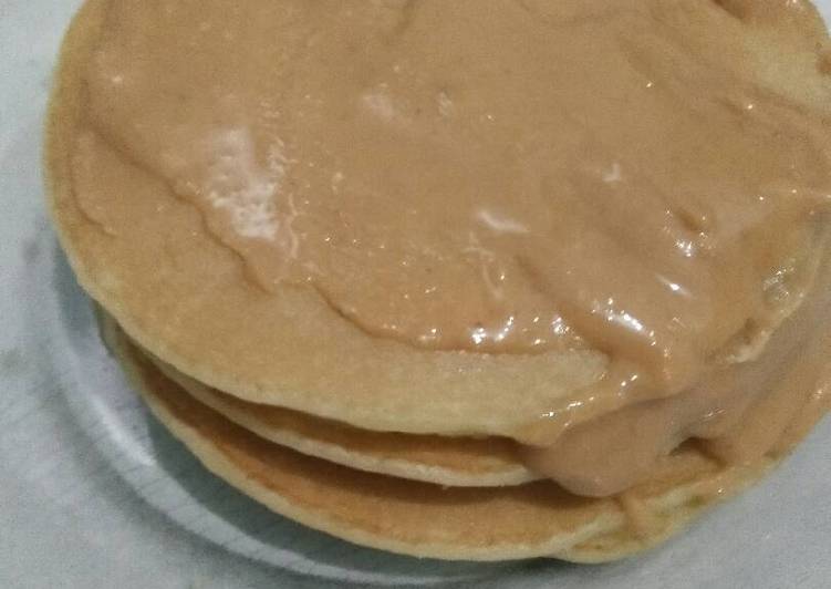 bahan dan cara membuat Pancake selai kacang sederhana