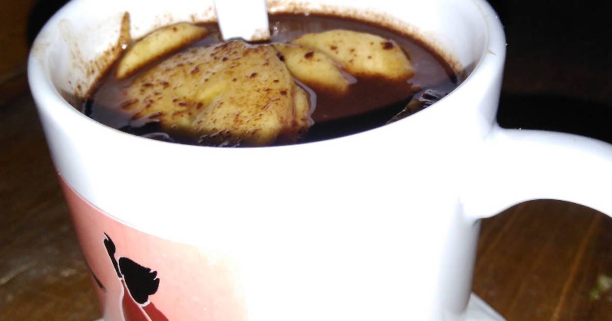 Resep Hot Chocolate with Banana Topping