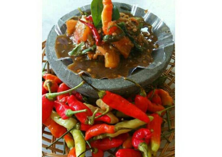 resep makanan Sambal Kencur Daun Kemangi (mirip sambal Cibiuk)