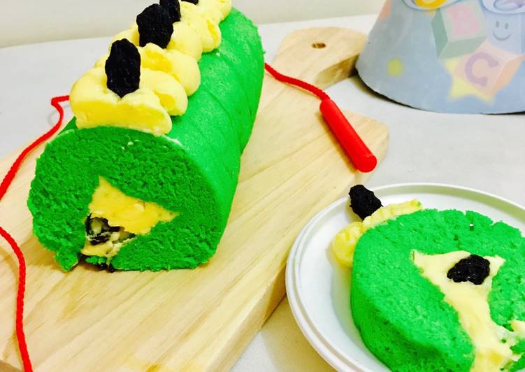 Resep Japanese roll cake pandan No oven Karya DKitchen
