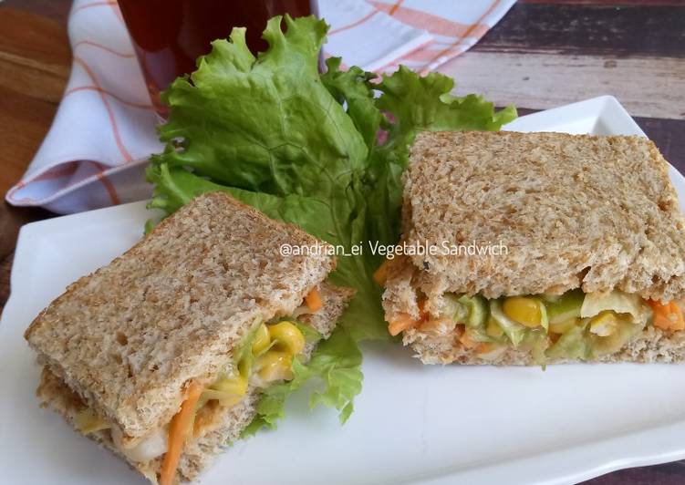 cara membuat Vegetable Sandwich