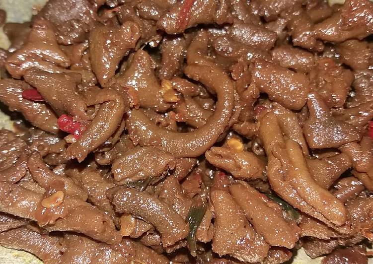 resep masakan Usus Kecap Pedas ala Sate Angkringan