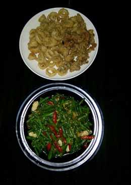 Tumis Kacang panjang & Cumi goreng tepung