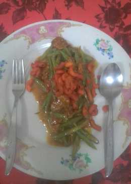 Tumis tempe karamel with mini makaroni - ala anak rumahan