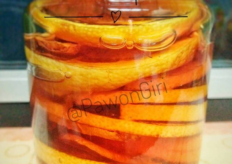 bahan dan cara membuat Madu Lemon Jahe dalam Toples