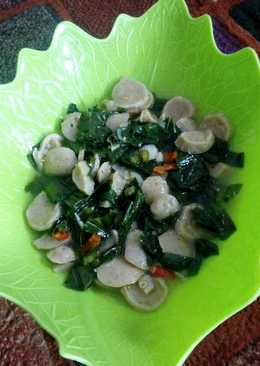 Tumis sayur pakcoy baso Sapi