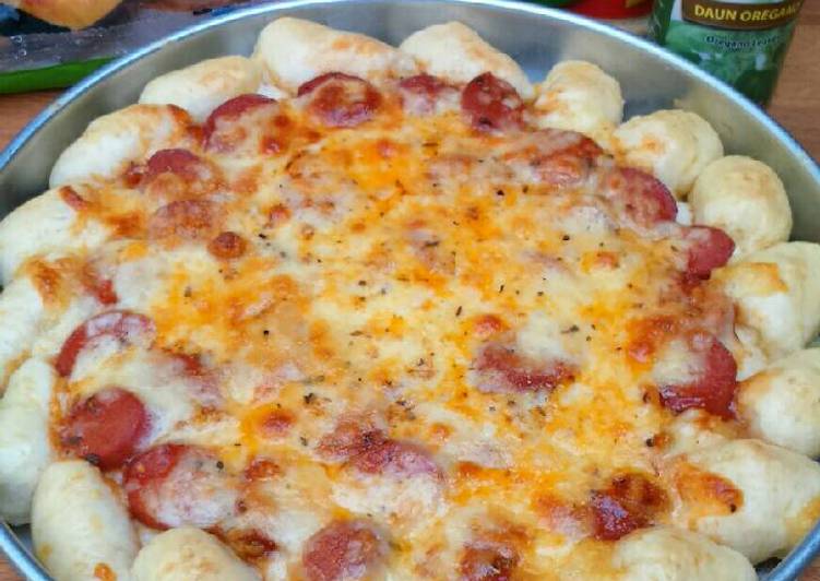 resep masakan Pizza sausage mozarella homemade