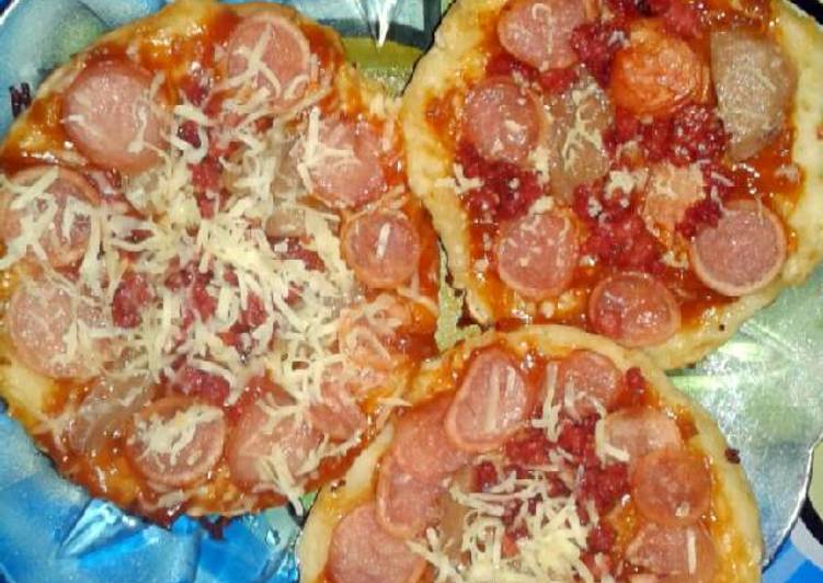 resep masakan Pizza mini teflon rasa bbq