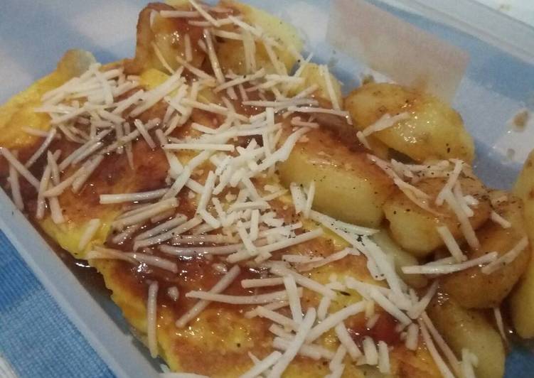 Resep Omelet telur with blackpaper sauce Karya Sandy||p4wo3n_ko3