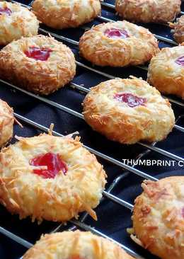 Crunchy Strawberry Cheese Thumbprint Cookies