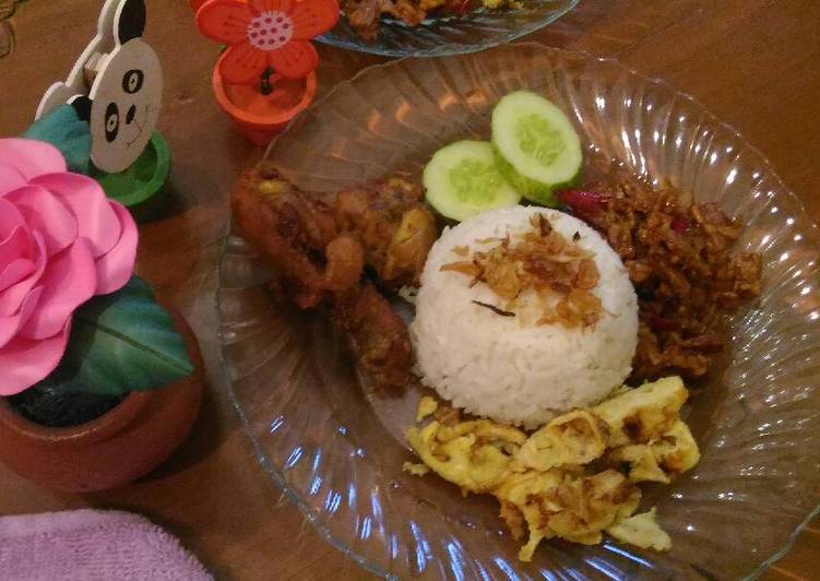 cara membuat Nasi uduk rice cooker n kering tempe super endes