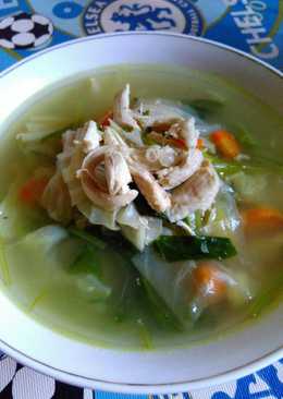 Sop ayam suir, bumbu tumis segerr