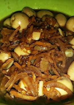 (Food for children) Telur puyuh wortel kuah teriyaki