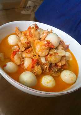 Gulai Udang Telur Puyuh