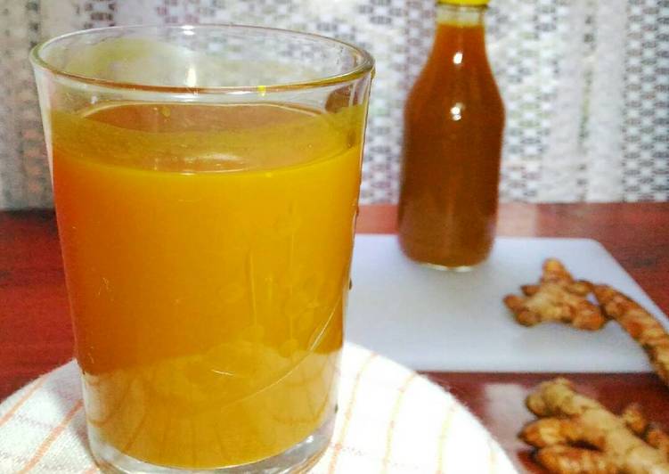 bahan dan cara membuat Jamu Kunyit Asem Simple