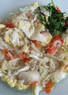 Jamur Enoki cah stik kepiting