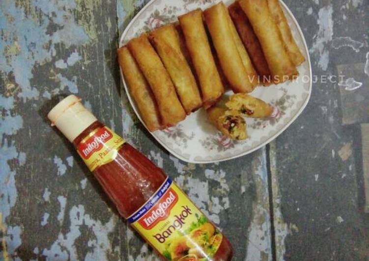 resep masakan Lumpia kering kornet makaroni