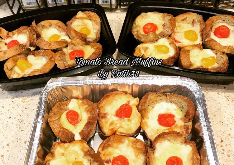 resep masakan Tomato Bread Muffins Bekal Anak