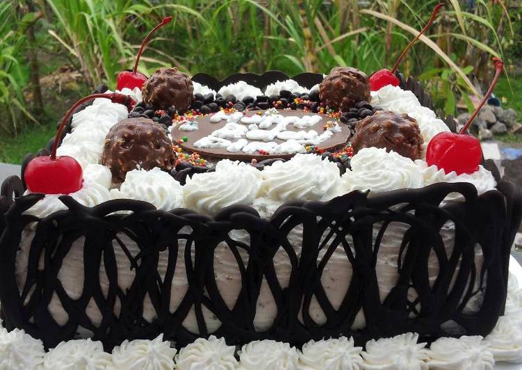 bahan dan cara membuat Cake Ultah Pagar #Sponge Coklat Base Cake#Gampang#Cepet#Juara