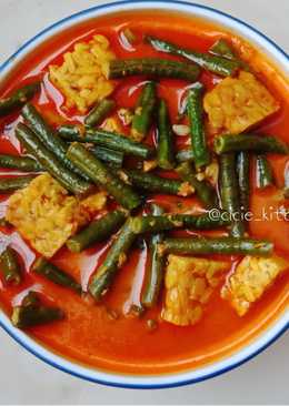 Gulai Kacang panjang tempe