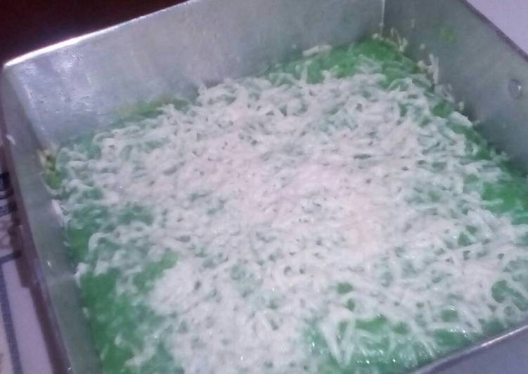 gambar untuk resep makanan Bolu pandan keju gurih, tanpa telur