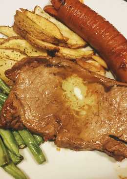 Pan fried butter steak