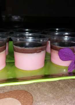 Puding Stroberi fla Coklat simpel buat nya ðŸ˜‹ðŸ˜‰