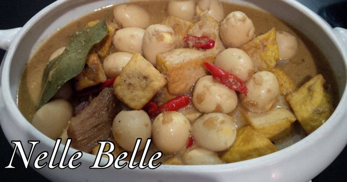 Resep Semur  Telur Puyuh Tahu  oleh Nelle Belle Cookpad