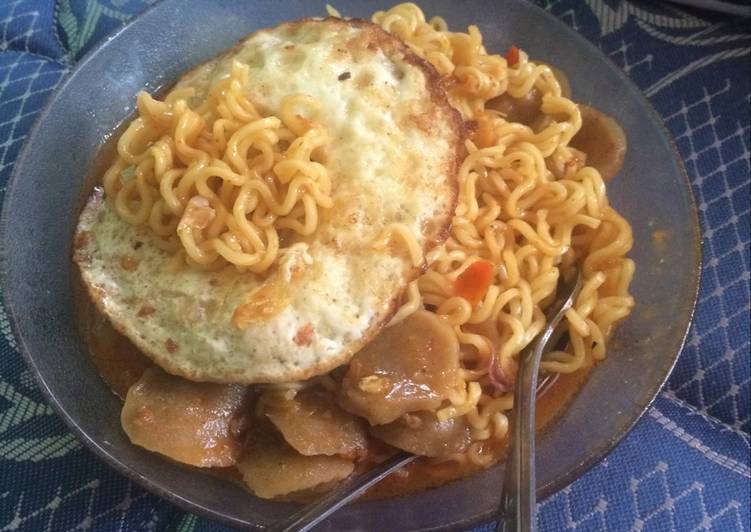 cara membuat Indomie tektek rebus