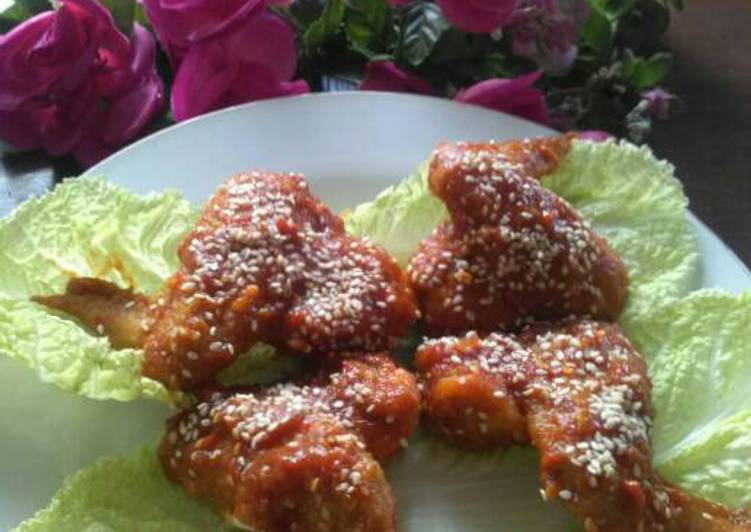 resep lengkap untuk Chicken Fire Wings ala Richeese