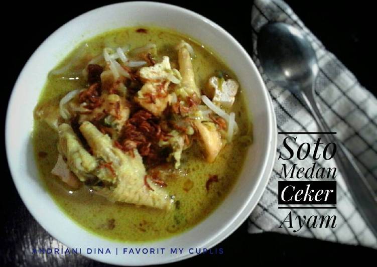 bahan dan cara membuat Soto Medan Ceker Ayam