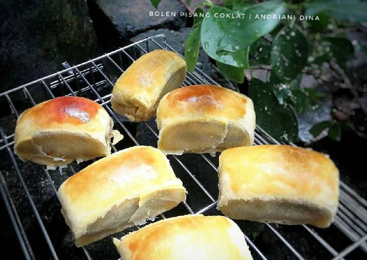 gambar untuk cara membuat Bolen Pisang Coklat (No Korsvet)