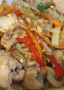 Tumis dada ayam paprika